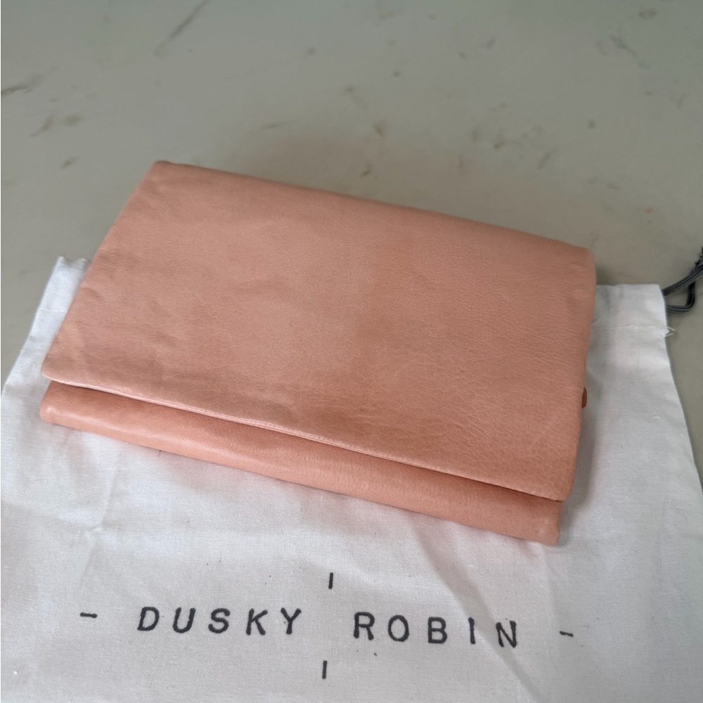 Light Pink Leather Clutch
